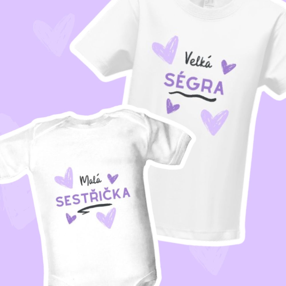 Dětské body  s potiskem Malá sestřička 