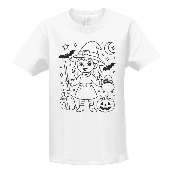 Halloween omalovánka čerodějnice